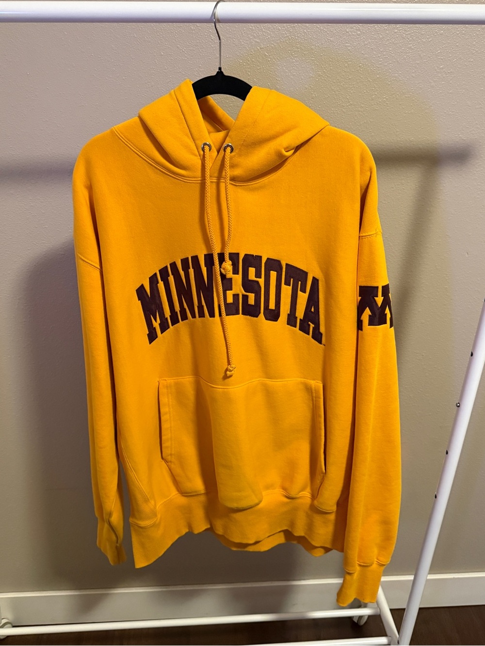 Signature Gold Crewneck Hoodie with Minnesota Chest Print